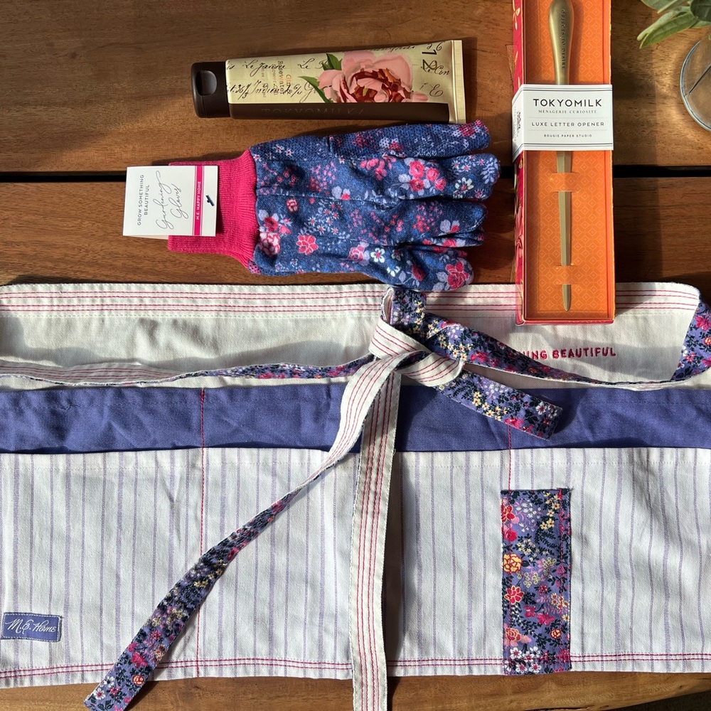 Tokyo Milk Gift Bundle- Gardening Set Apron/Gloves, letter opener and shower gel
